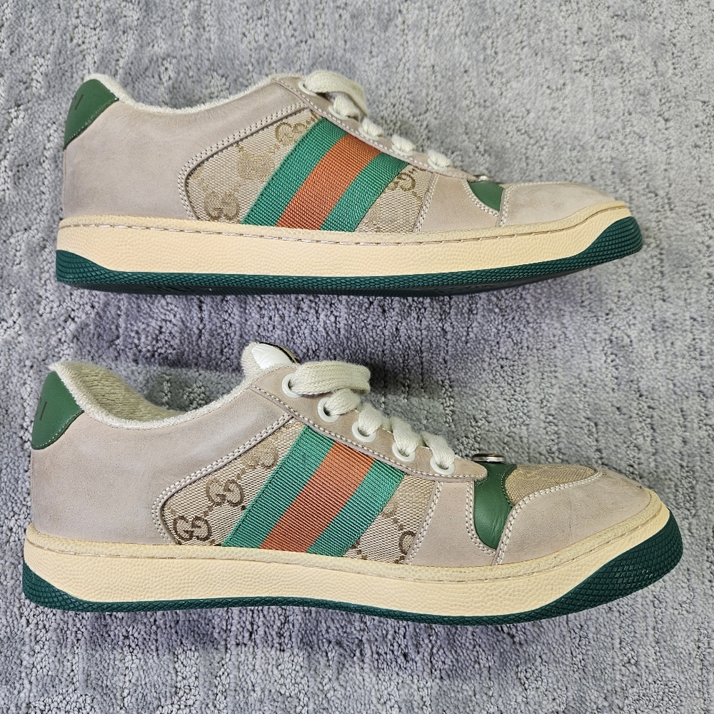 Gucci screener sneakers in butter leather size 40 US 10